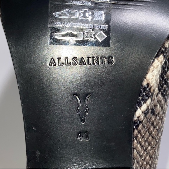 ALL SAINTS LENORA SNAKE PRINT LEATHER BOOTS Bootie Women’s SIZE 8 & 11 - Picture 10 of 14
